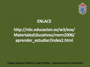 Enlace Web Aprender a estudiar